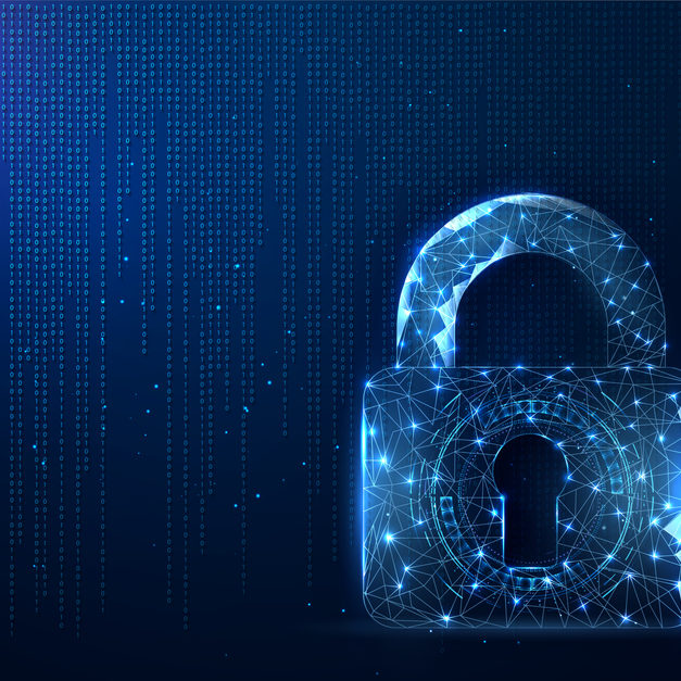 Digital,Data,Protect.,Concept,Secure.,Lock,,Digitally,Generated,Image,,Padlock,
